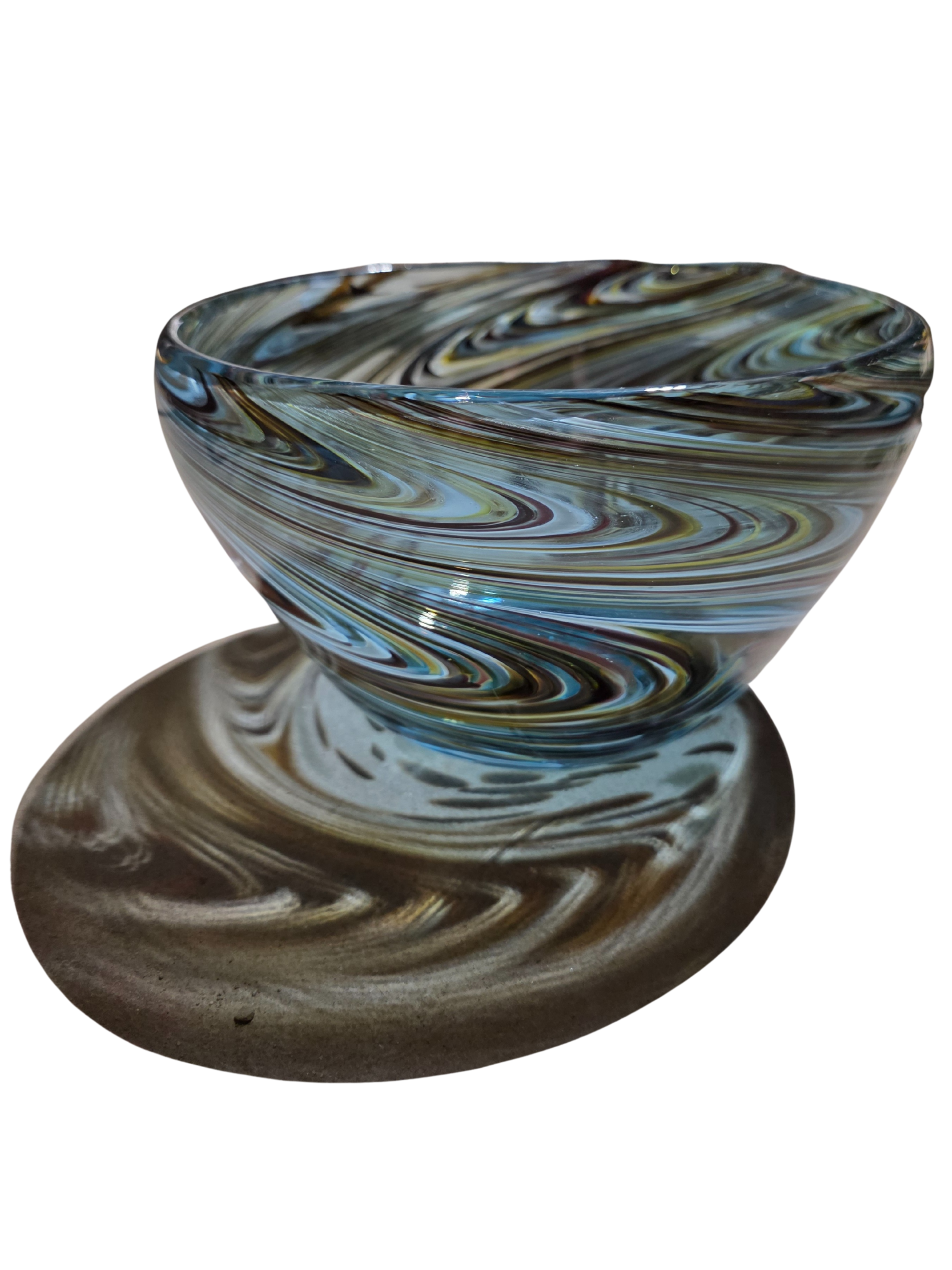 Recycled Blue Agate Bowl