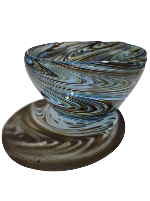 Recycled Blue Agate Bowl